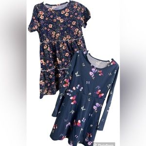 Litte Girls Butterfly and Floral Dress Lot